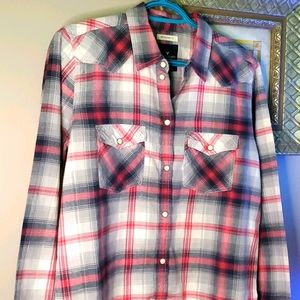 Shirt Long Sleeved American Eagle Boyfriend Fit